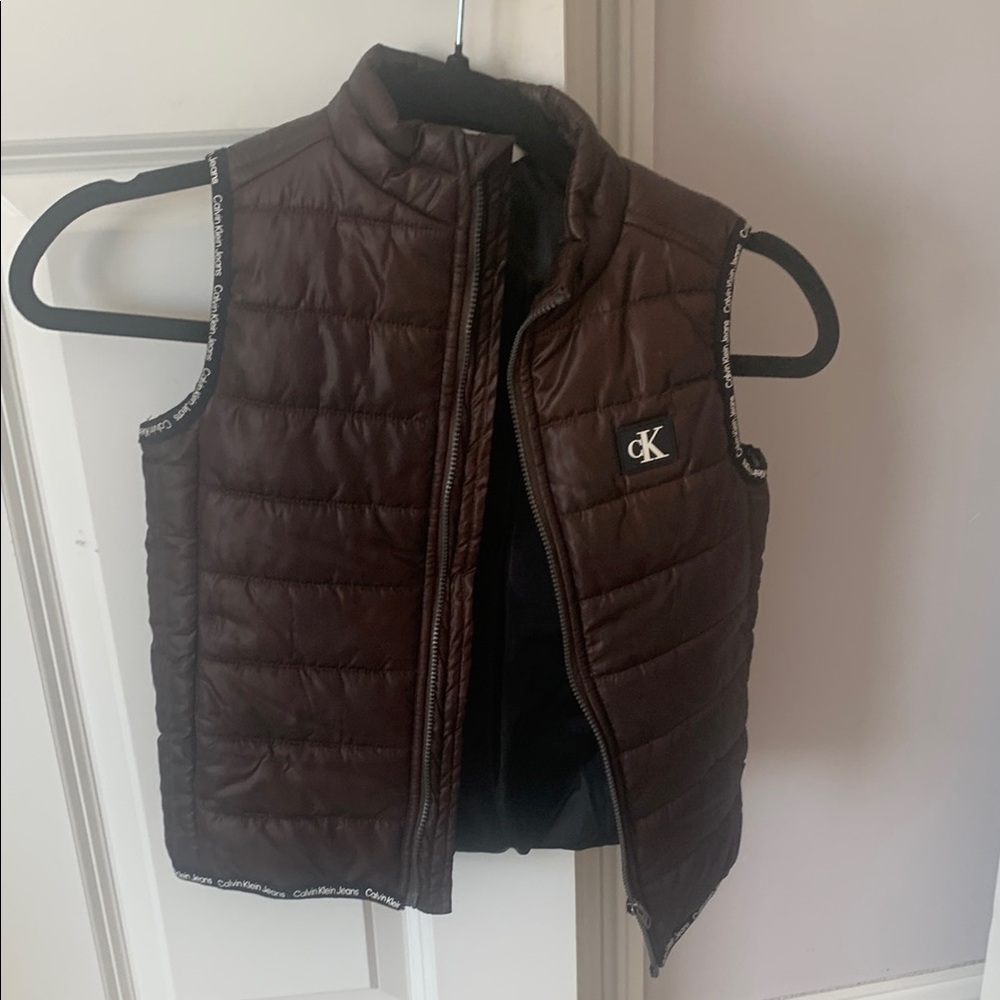 Calvin Klein Women’s Dark Brown Quilted Vest